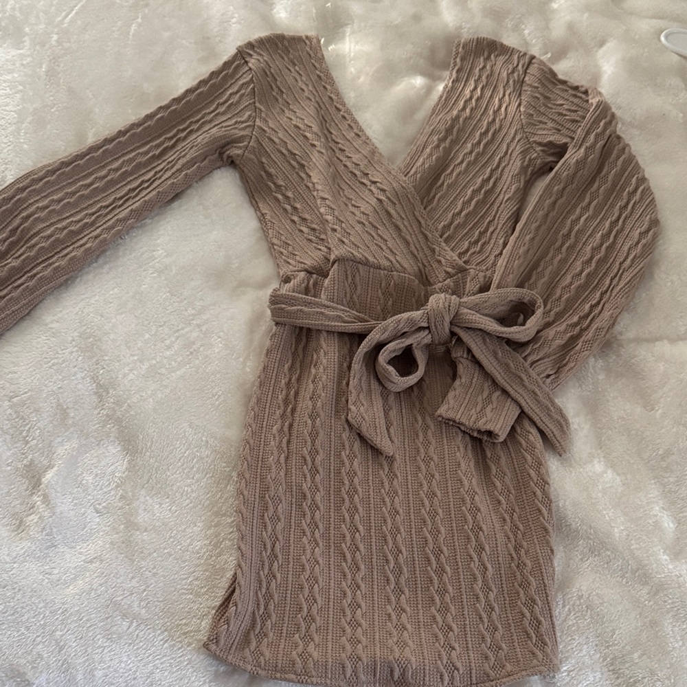 Tan Knit Dress